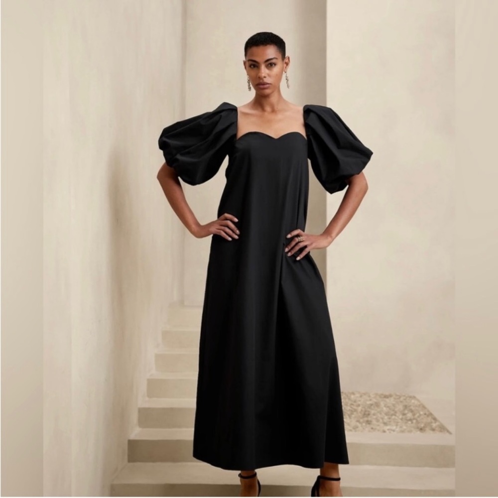 PUFF SLEEVE MAXI DRESS